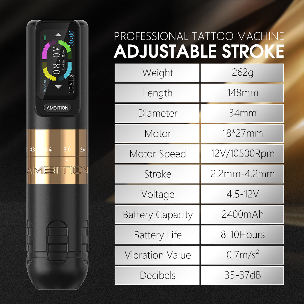 Tattoo Kit | Ambition Seher Wireless Tattoo Machine Kit