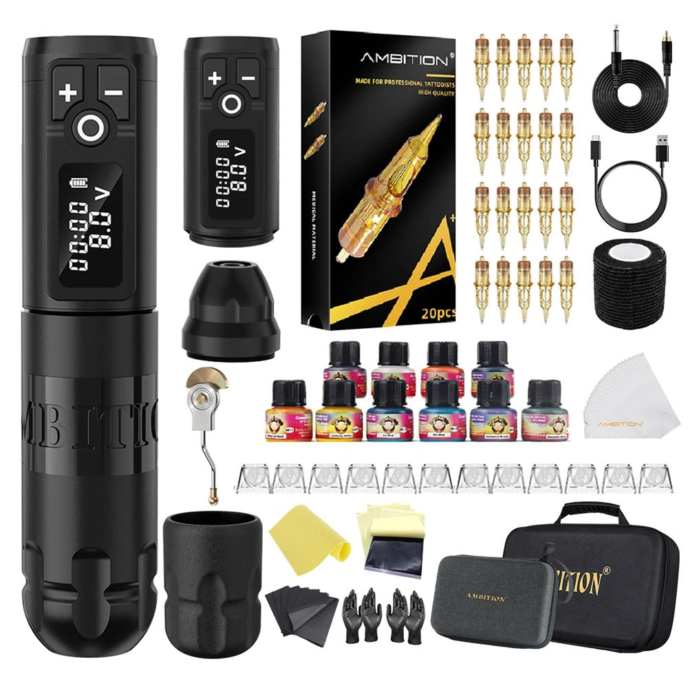 Ambition Soldier Wireless Tattoo Kit With Ink