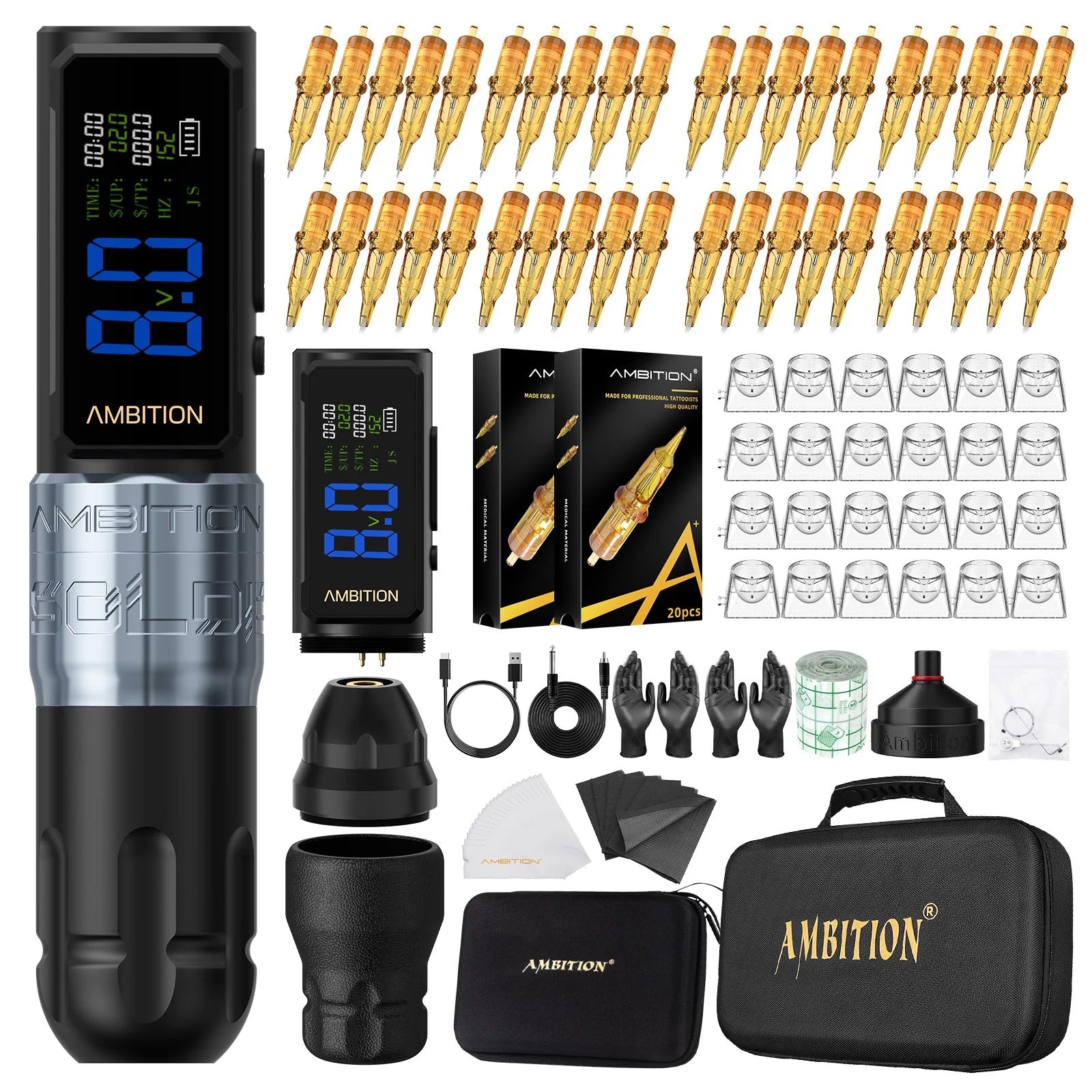 Ambition Soldier270S Wireless Tattoo Machine Kit