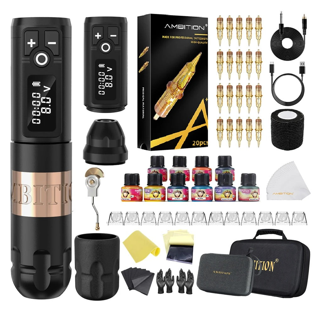 Ambition Soldier Wireless Tattoo Kit With Ink