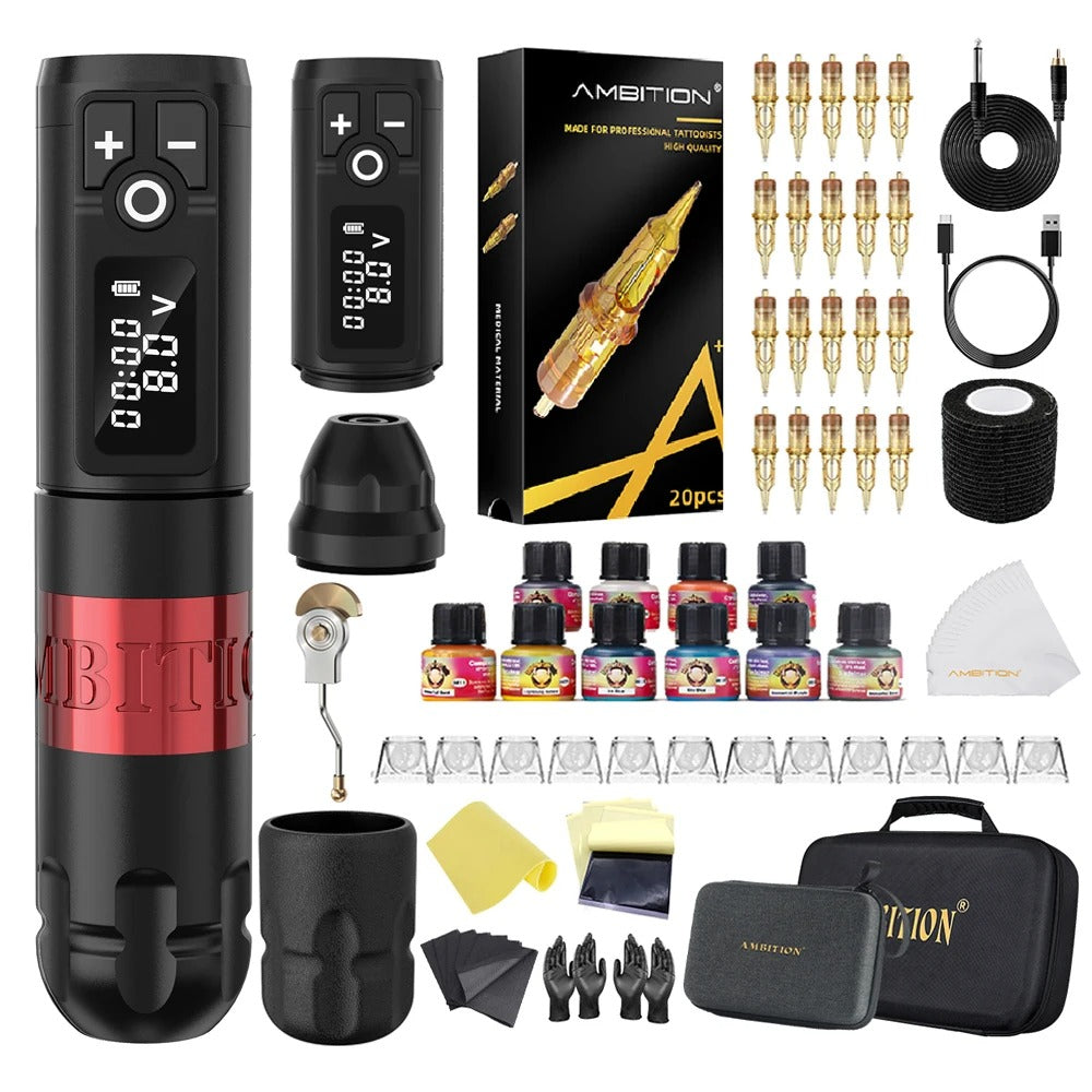 Ambition Soldier Wireless Tattoo Kit With Ink