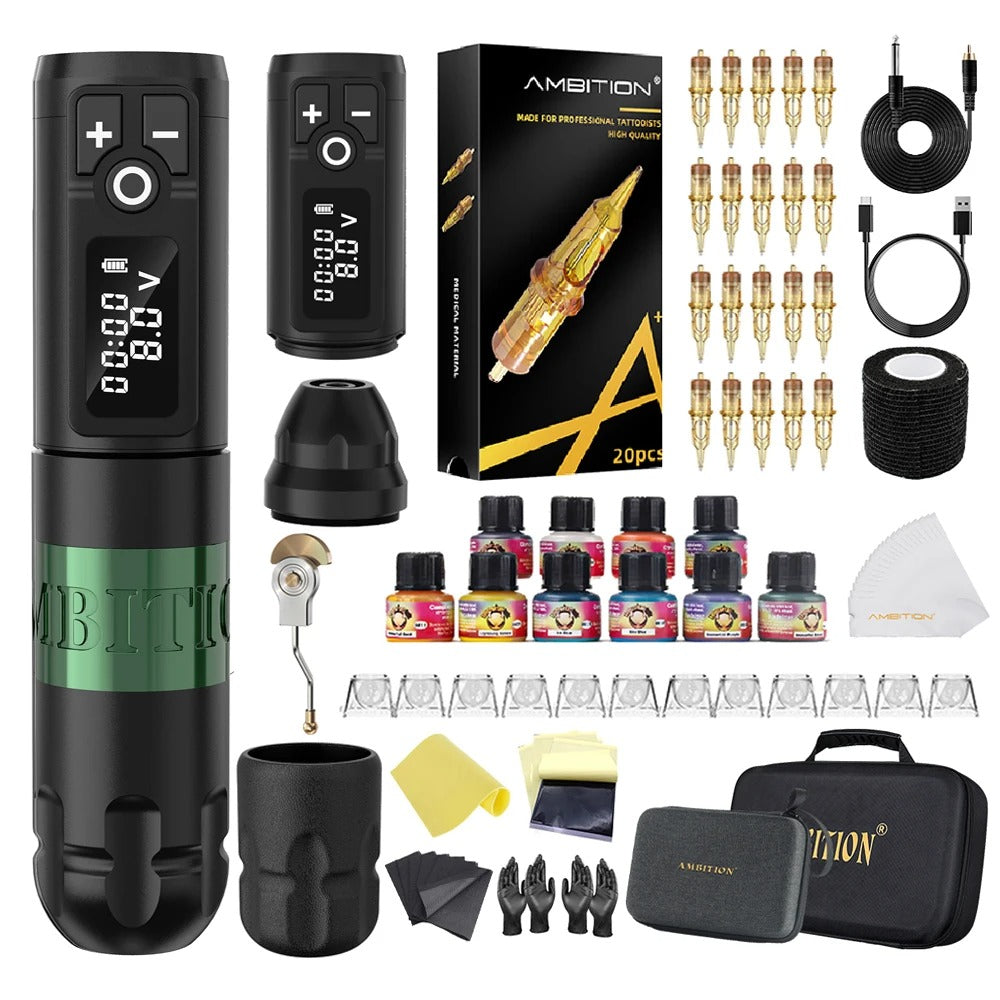 Ambition Soldier Wireless Tattoo Kit With Ink