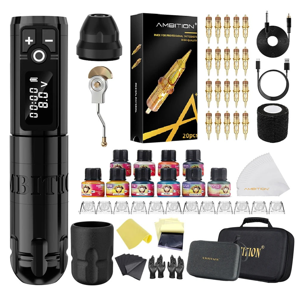 Ambition Soldier Wireless Tattoo Kit With Ink