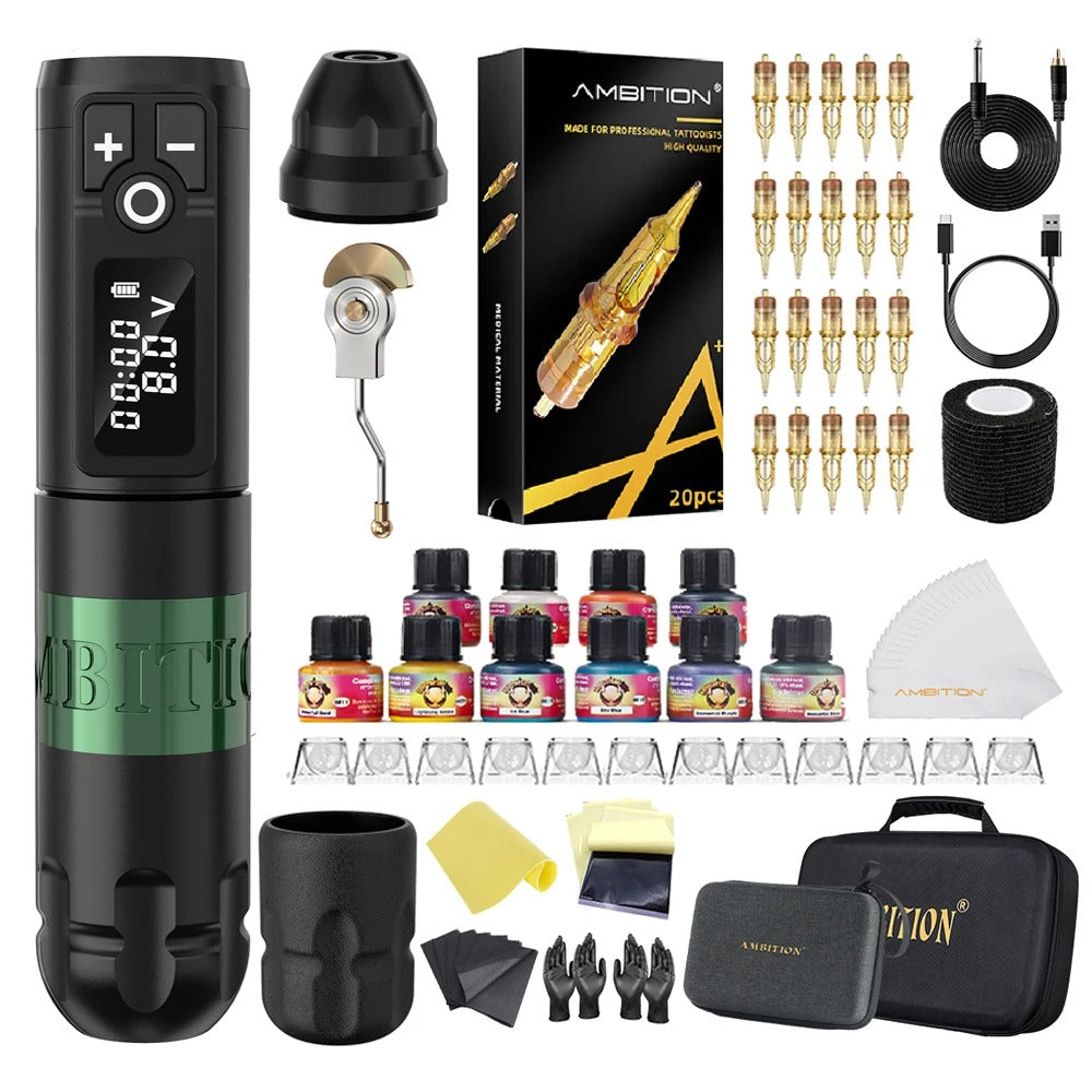 Ambition Soldier Wireless Tattoo Kit With Ink