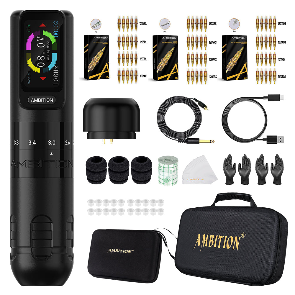 Tattoo Kit | Ambition Seher Wireless Tattoo Machine Kit