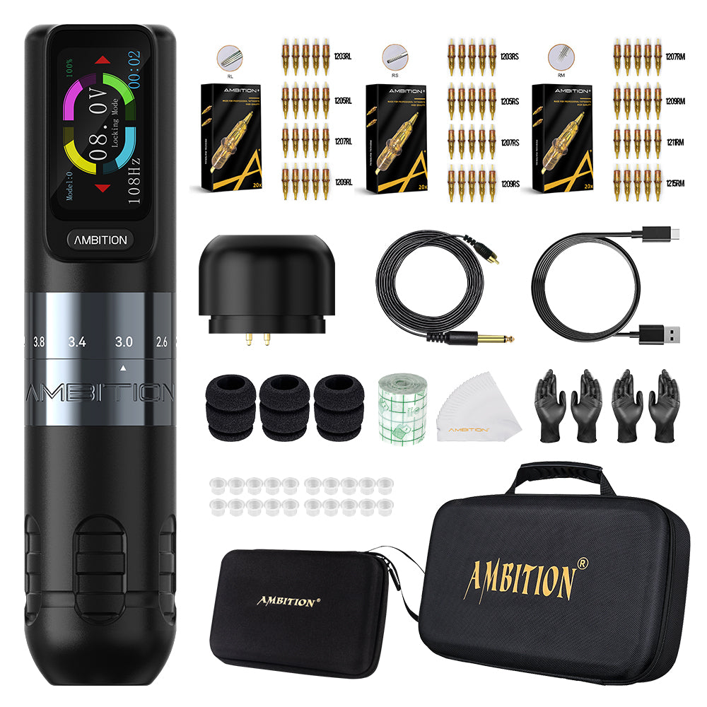 Tattoo Kit | Ambition Seher Wireless Tattoo Machine Kit