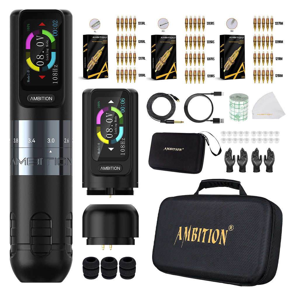 Tattoo Kit | Ambition Seher Wireless Tattoo Machine Kit