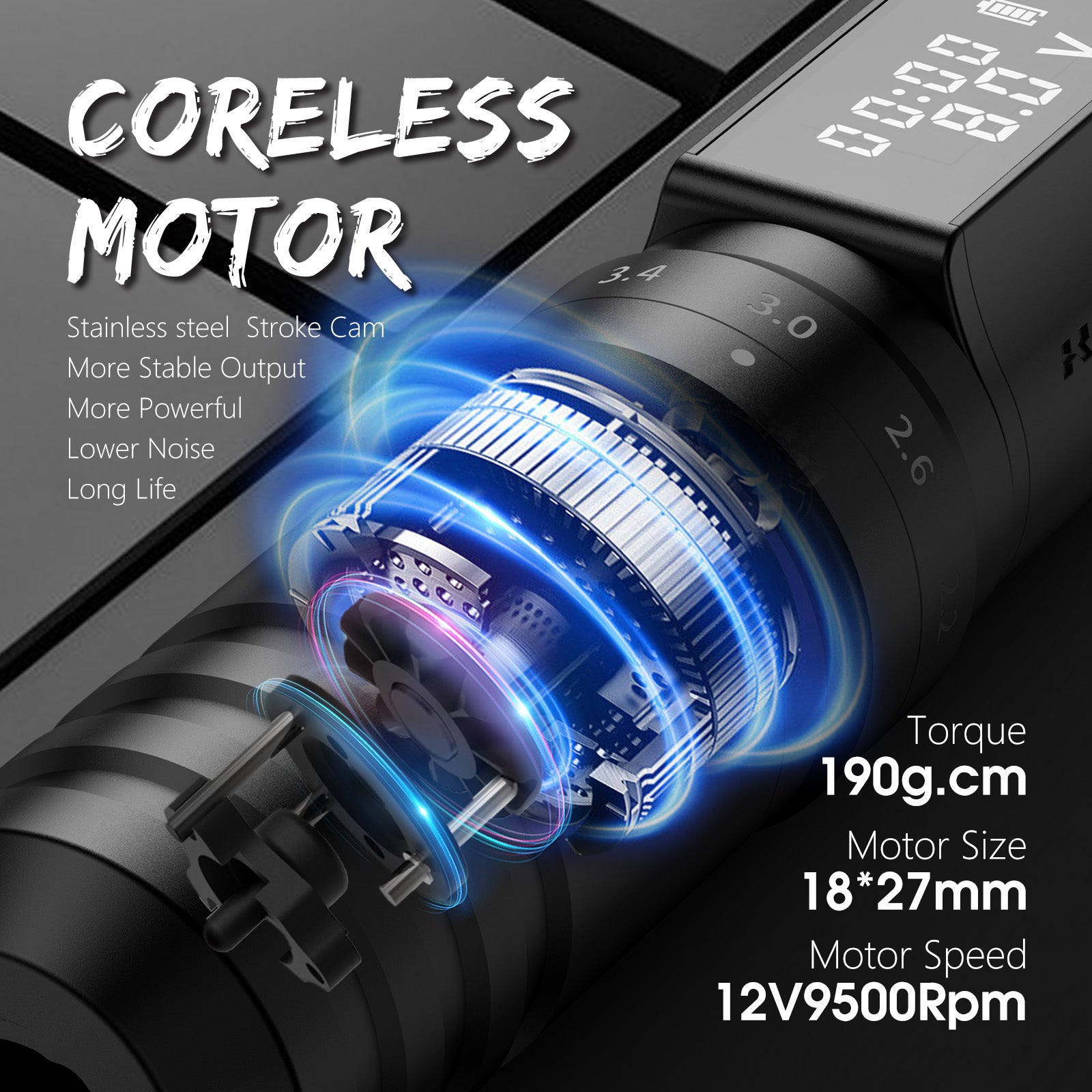 Kiss Of Dragon Hunter Max Wireless Tattoo Machine Kit