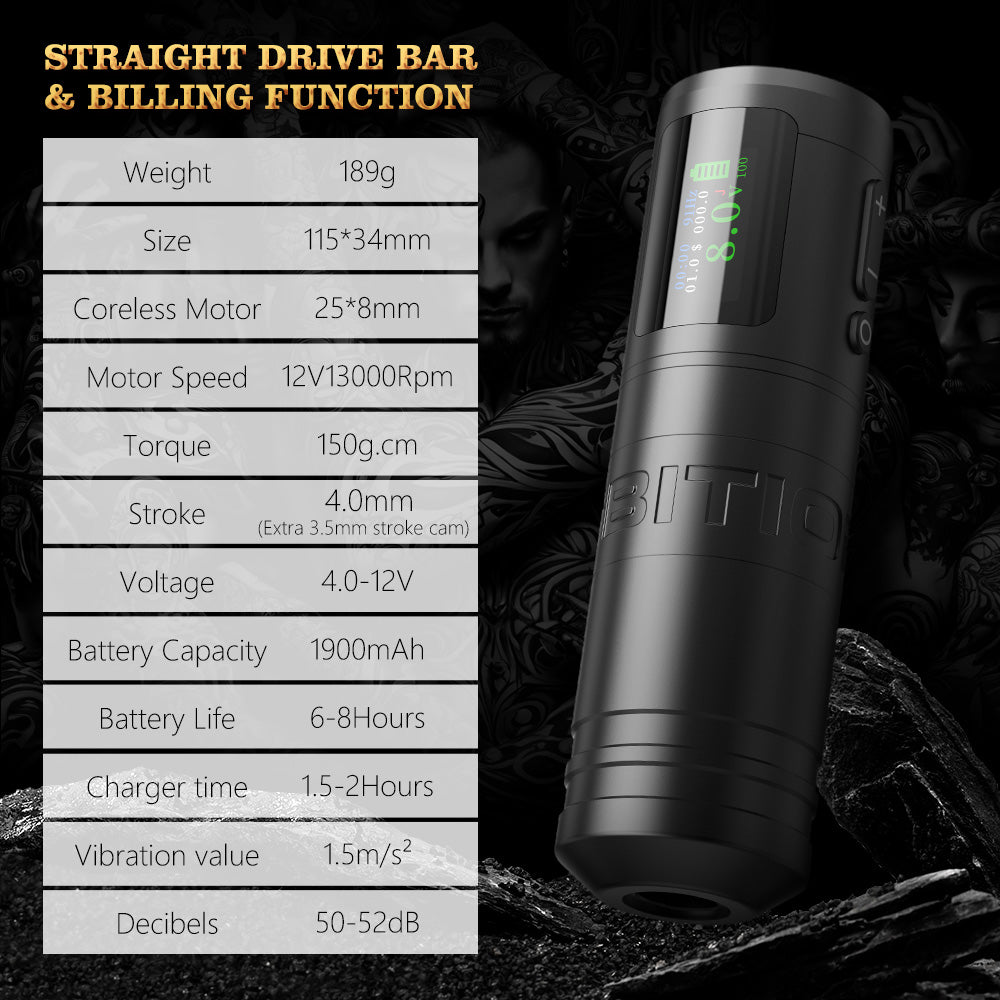 Ambition Ninja Ultra 2024 Wireless Tattoo Machine Pen