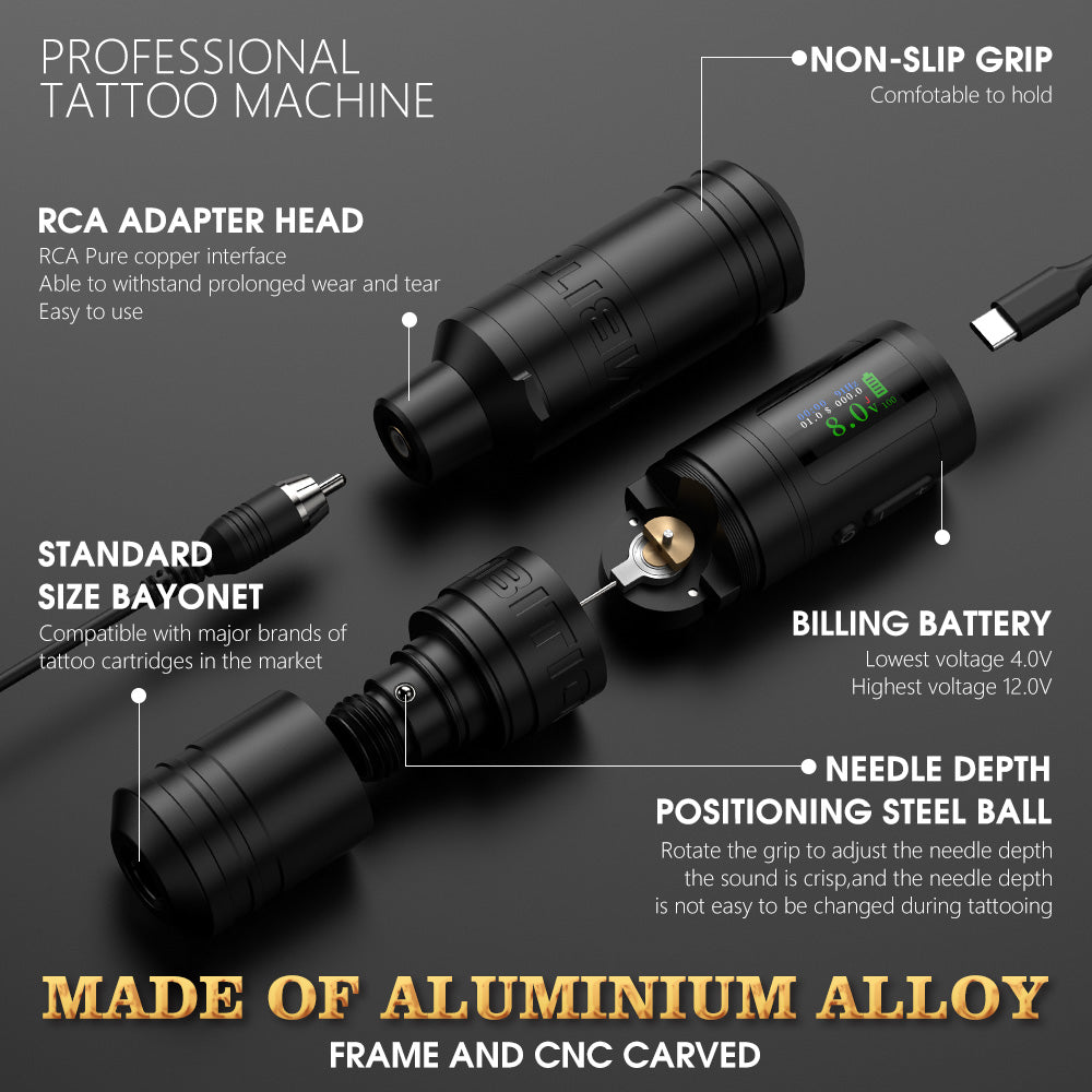 Ambition Ninja Ultra 2024 Wireless Tattoo Machine Pen