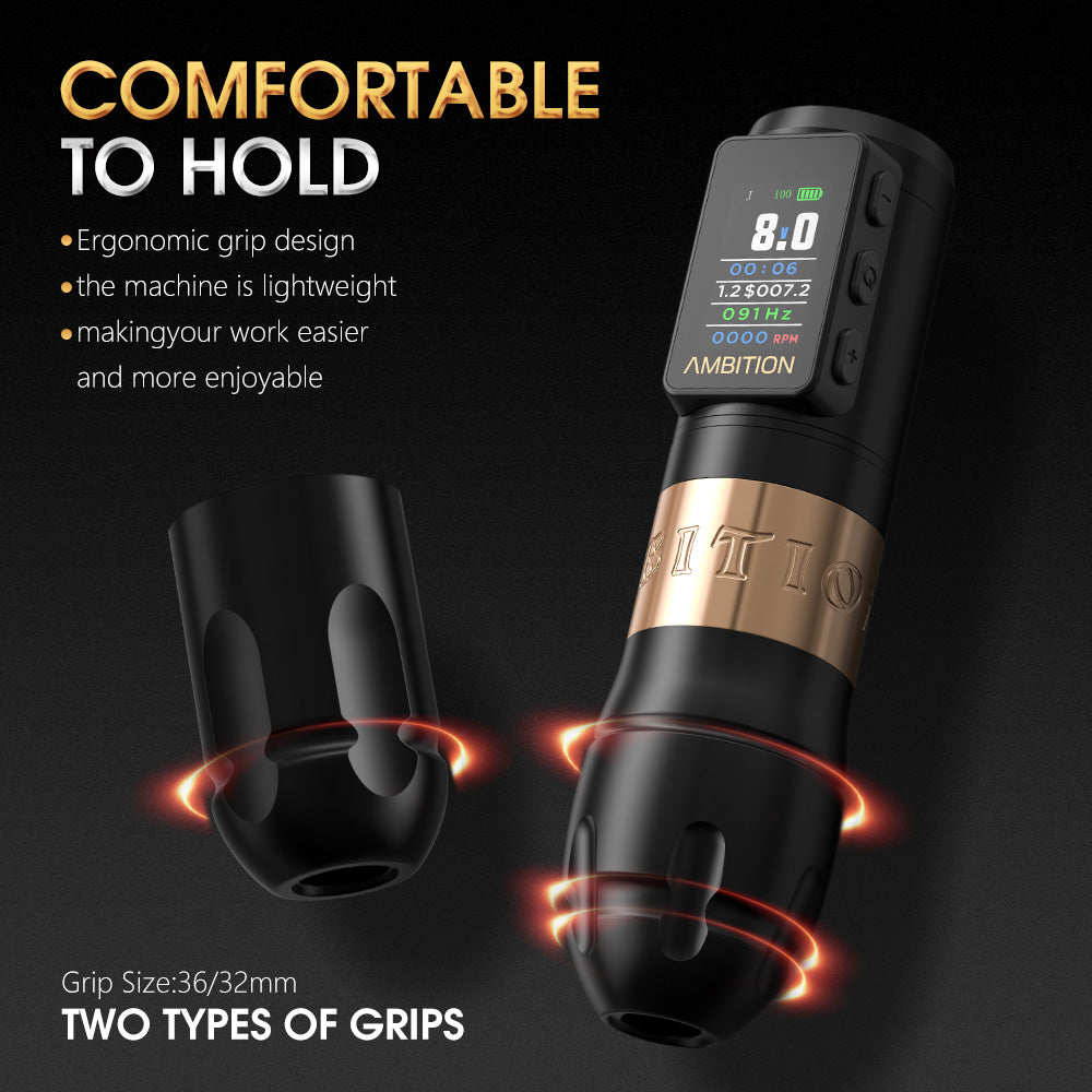 Ambition Vibe Max Wireless Tattoo Machine Kit With Ink
