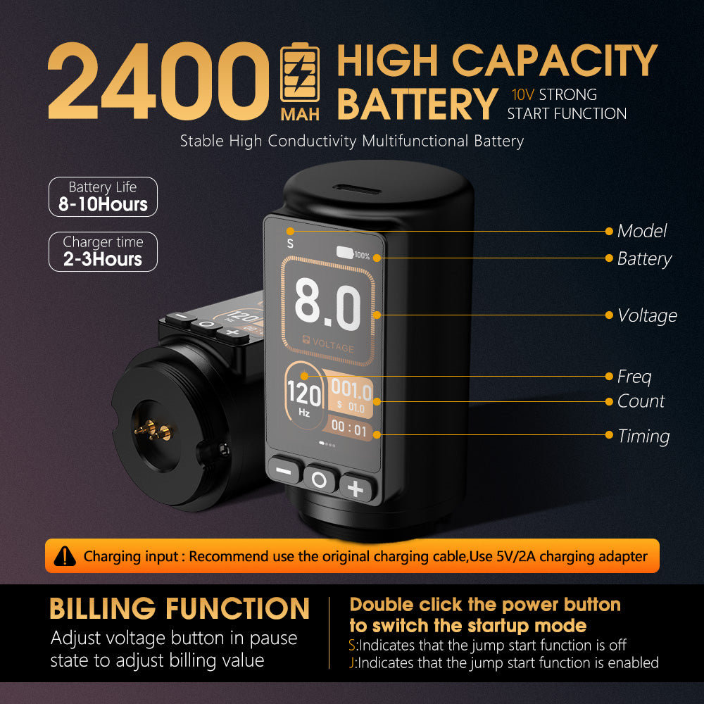 Ambition Torden Max Wireless Tattoo Machine 4.0+3.5mm