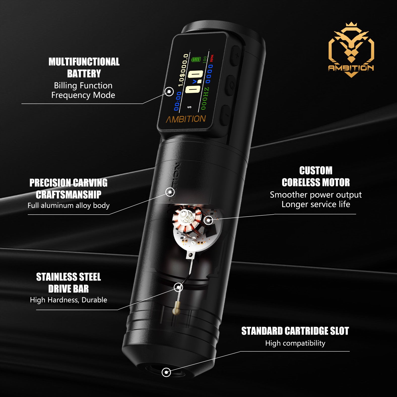 Ambition Ninja 2025 Wireless Tattoo Machine