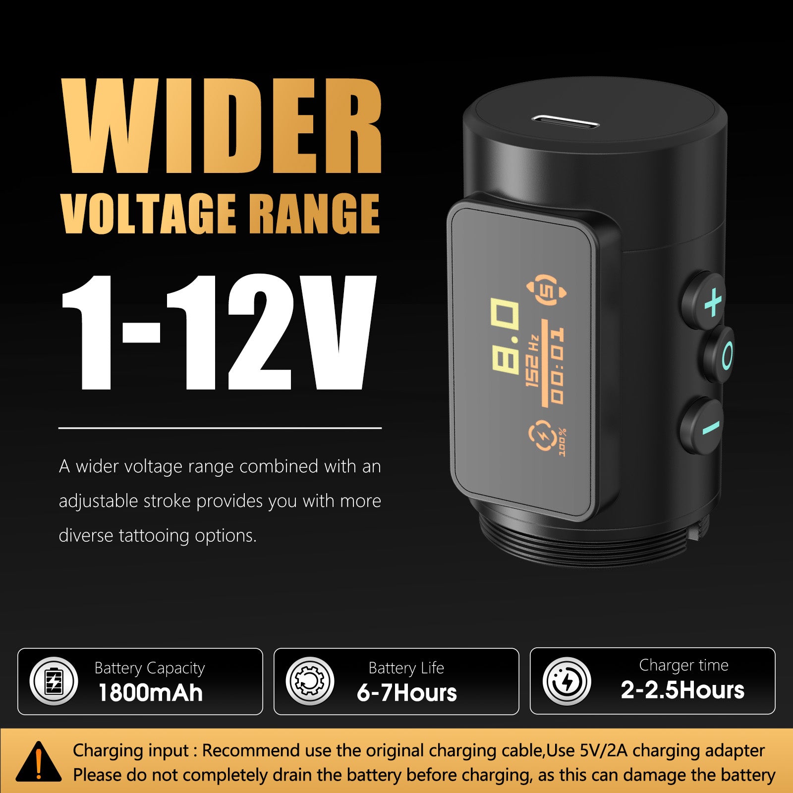 Ambition Shura-X Wireless Tattoo Machine 3.5mm+4.0mm Stroke