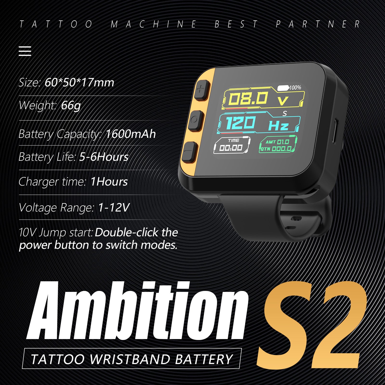 Ambition S2 Touch Screen Watch Power Supply