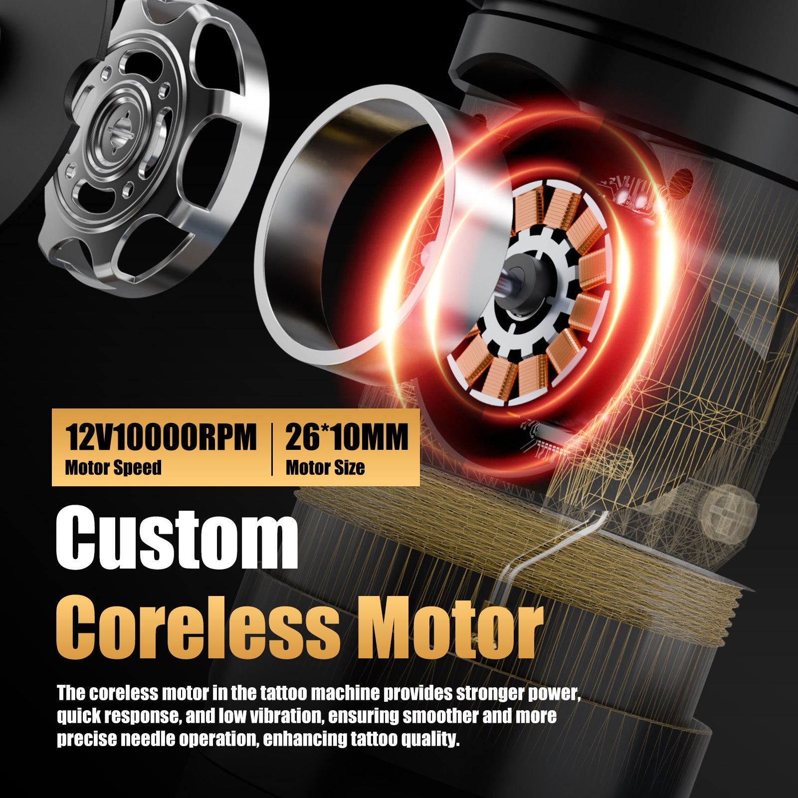 Ambition Shura-X Wireless Tattoo Machine 3.5mm+4.0mm Stroke