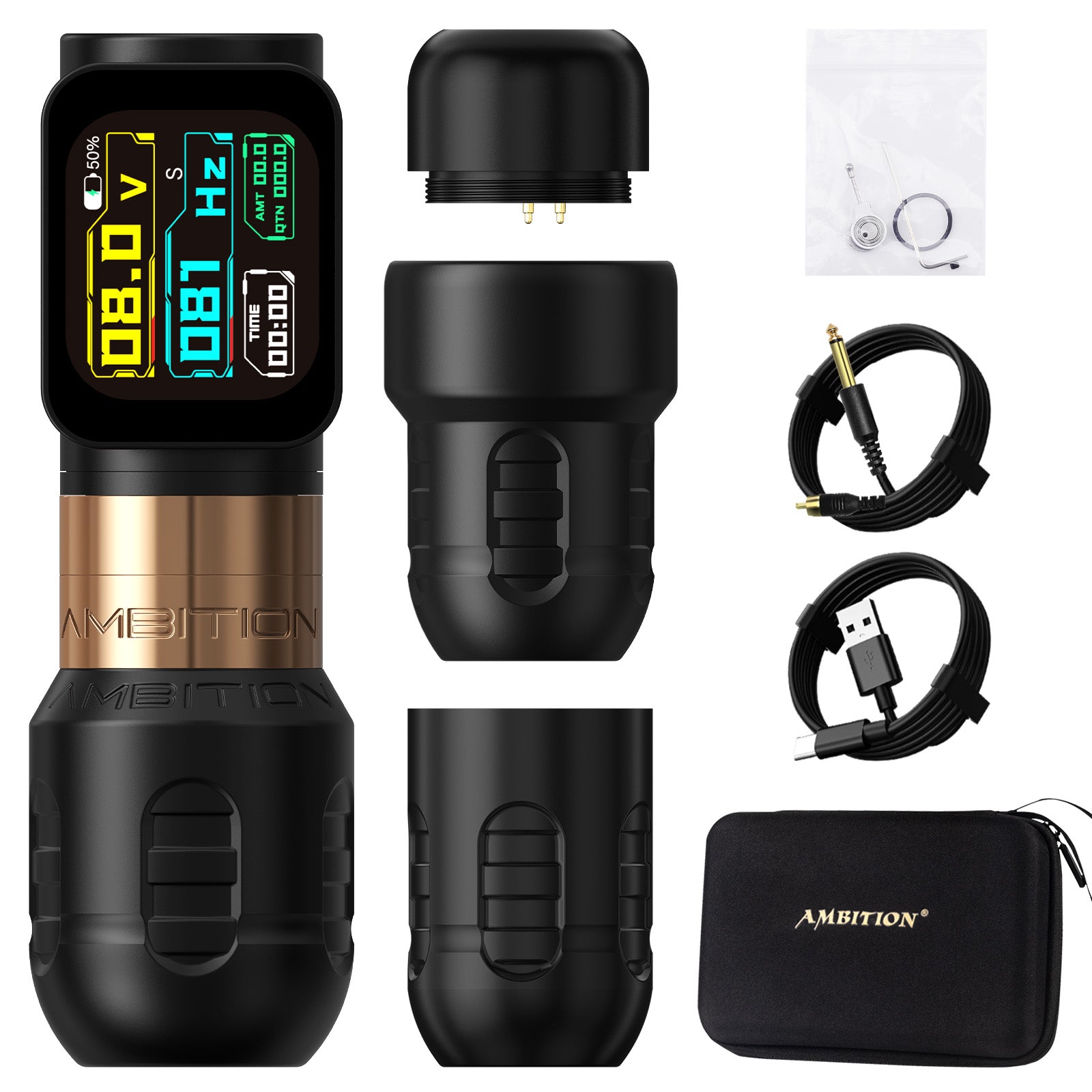 Ambition Zetton Wireless Tattoo Machine Straight Direct Drive System