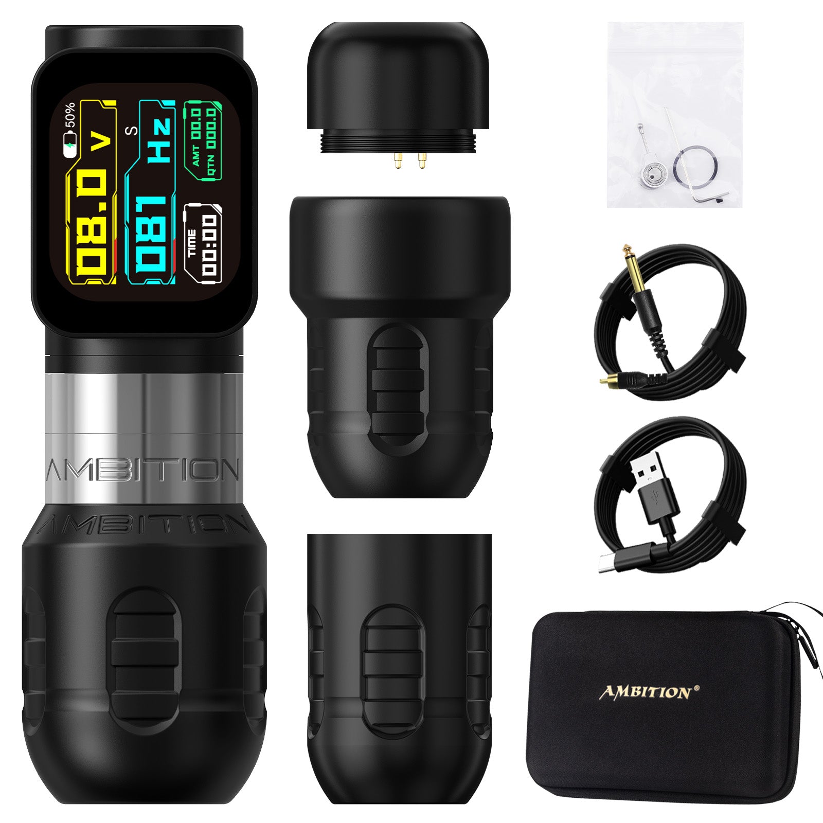 Ambition Zetton Wireless Tattoo Machine Straight Direct Drive System