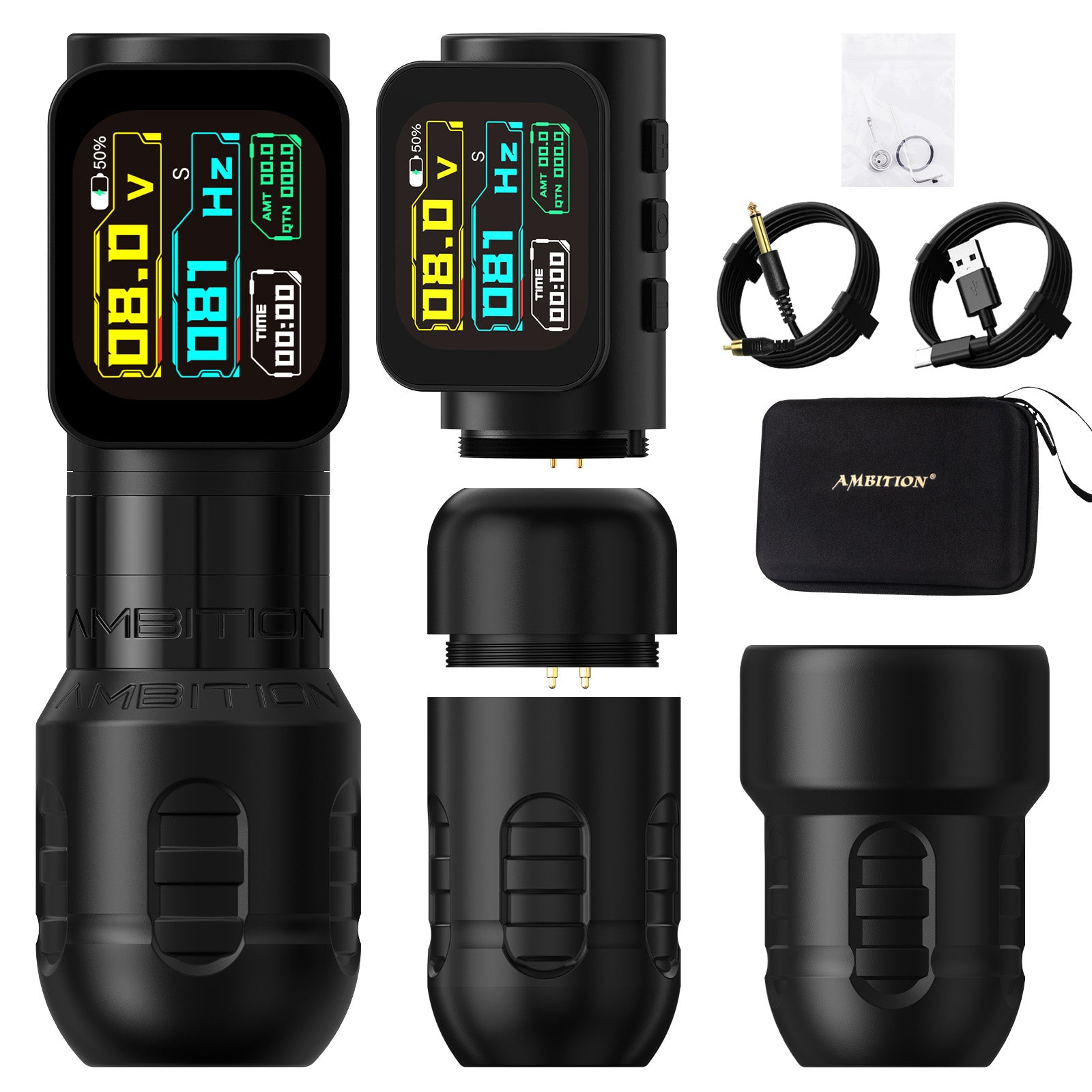 Ambition Zetton Wireless Tattoo Machine Straight Direct Drive System