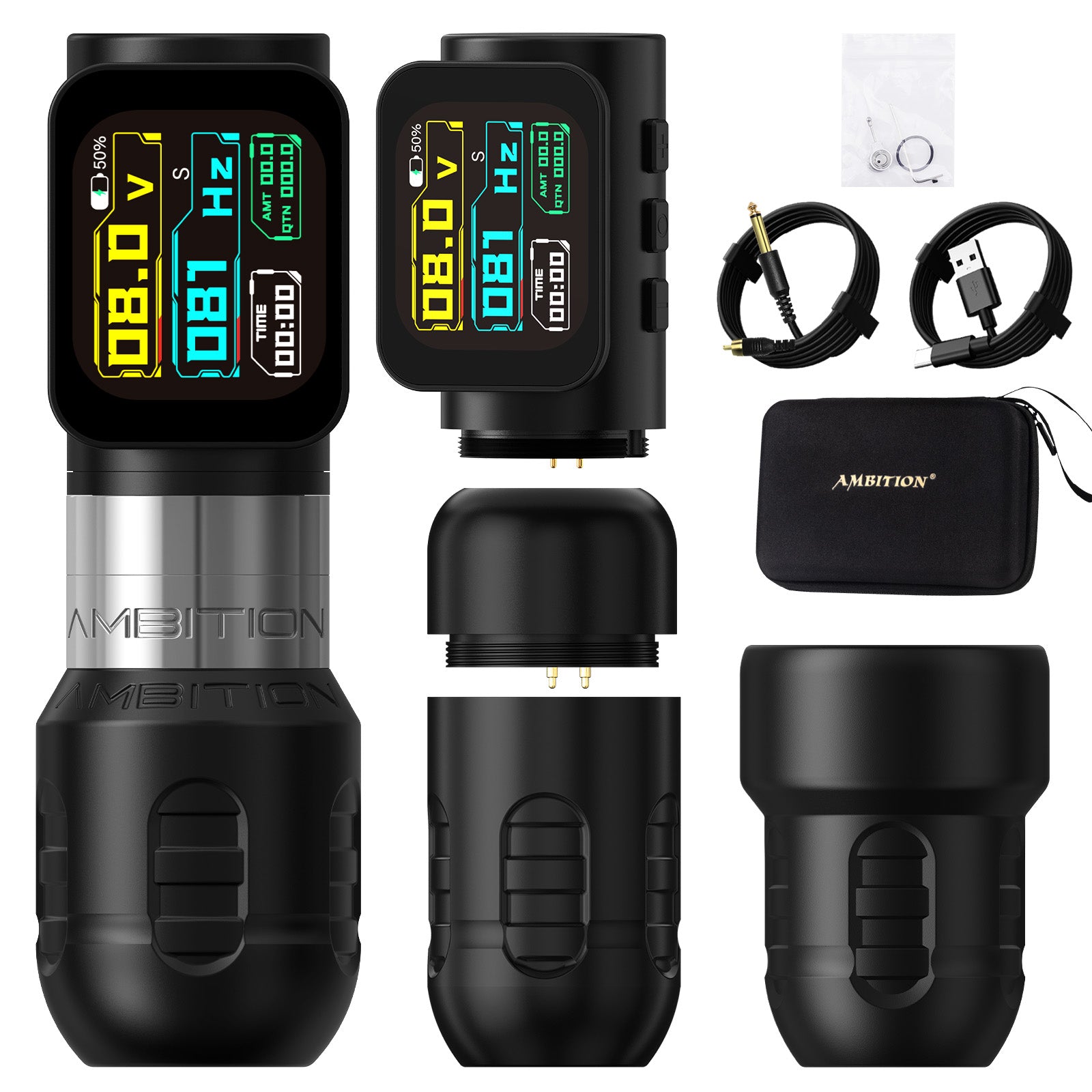 Ambition Zetton Wireless Tattoo Machine Straight Direct Drive System