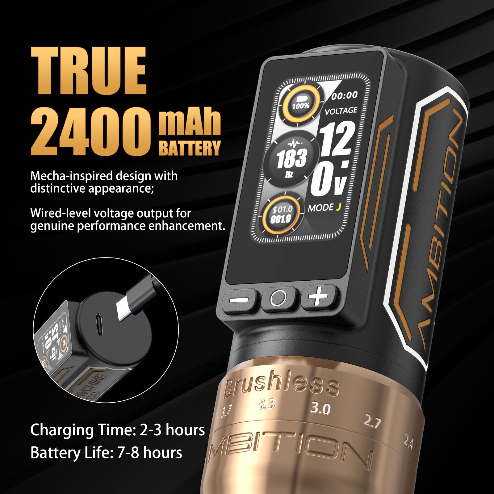 Ambition Ninja Max 280 Wireless Tattoo Machine