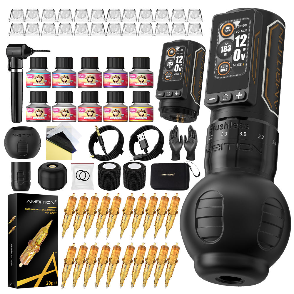 Ambition Ninja Max 280 Wireless Tattoo Machine Kit