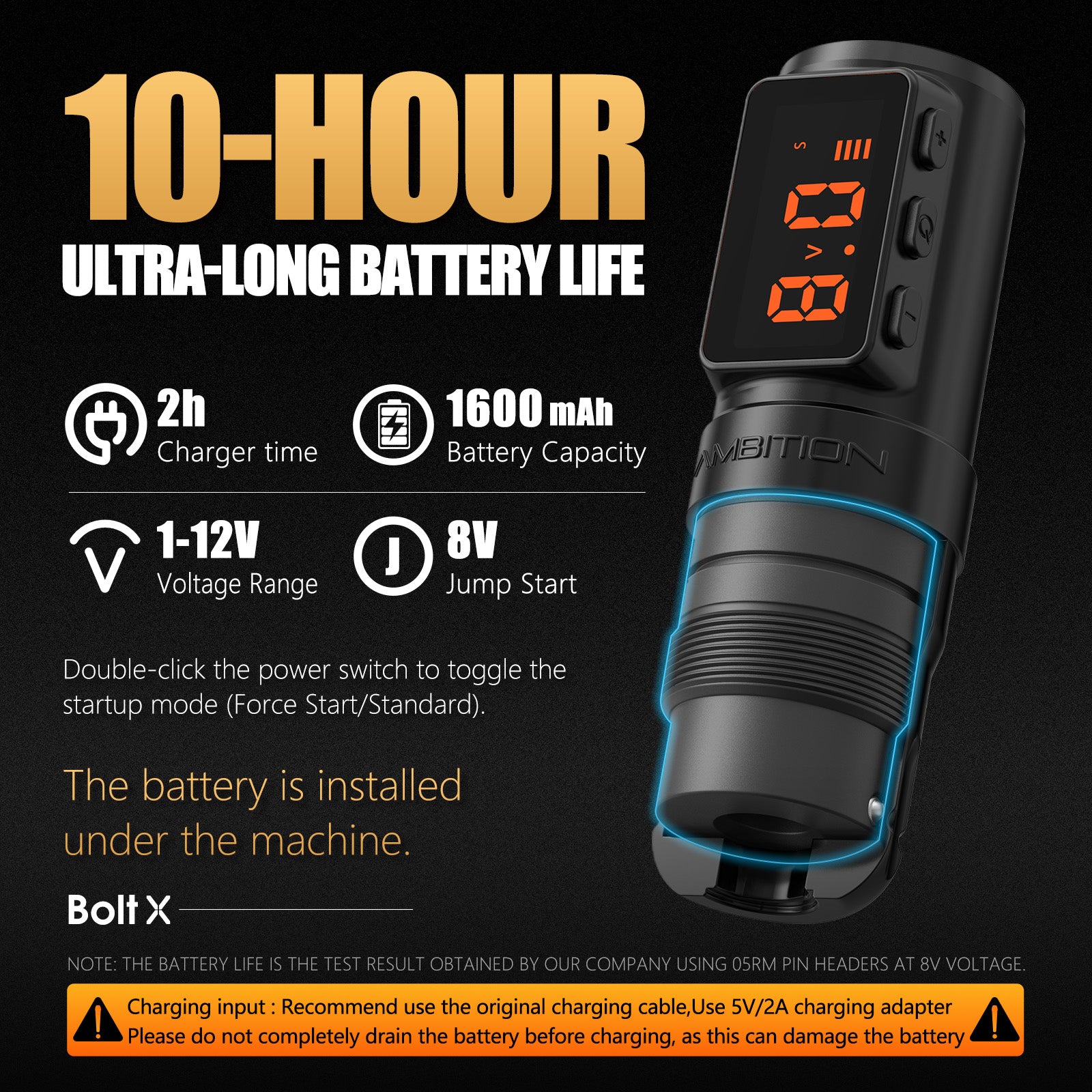 Ambition Bolt-X Wireless Tattoo Machine Pen