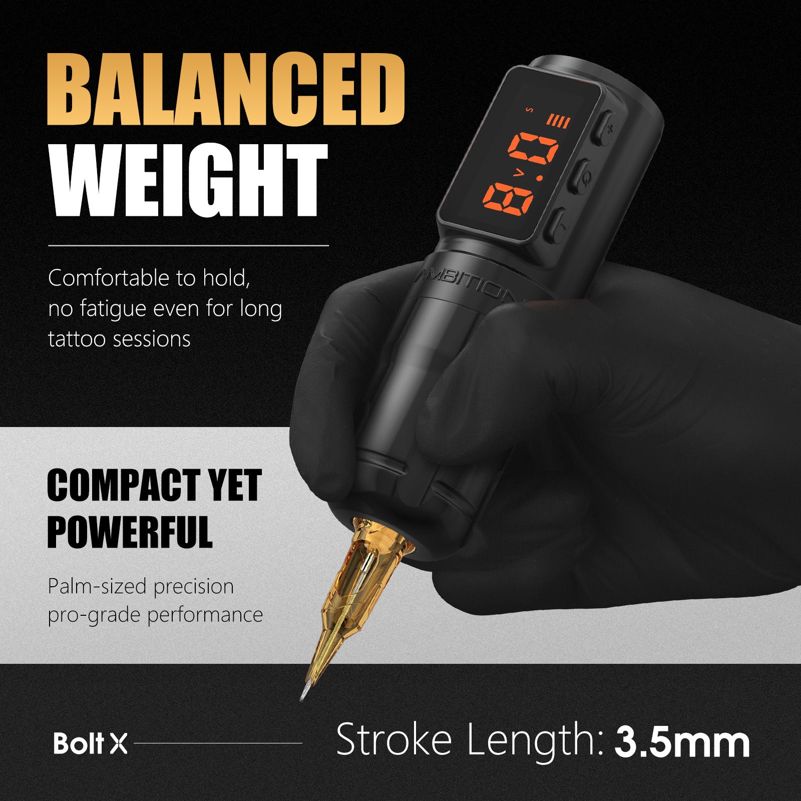 Ambition Bolt-X Wireless Tattoo Machine Pen