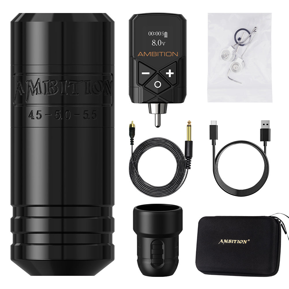 Ambition Torped 36 Stroke 4.5-5.0-5.5mm Powerful Brushless Motor Rotary Tattoo Pen