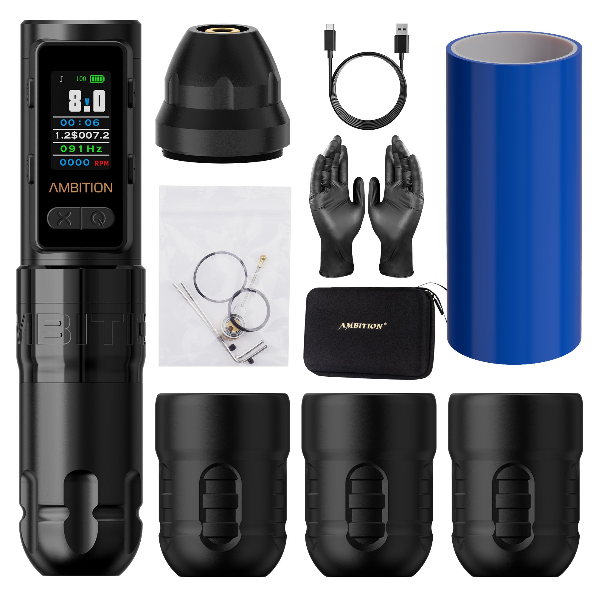 Ambition Soldier Max Wireless Tattoo Machine Pen