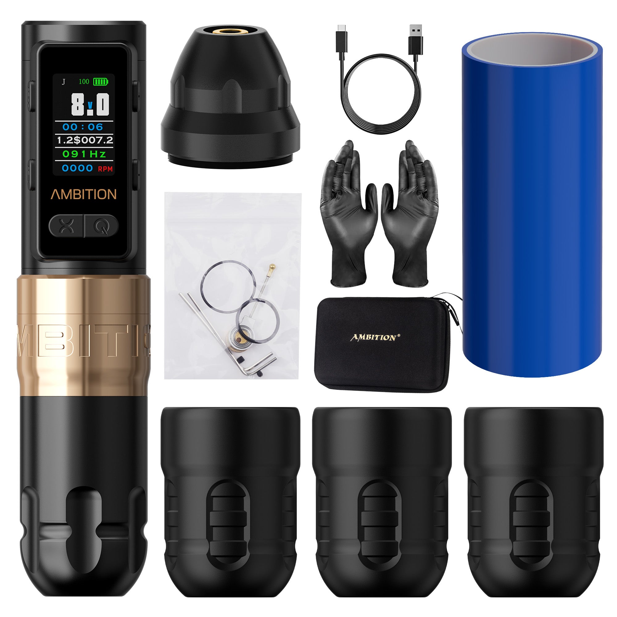 Ambition Soldier Max Wireless Tattoo Machine Pen