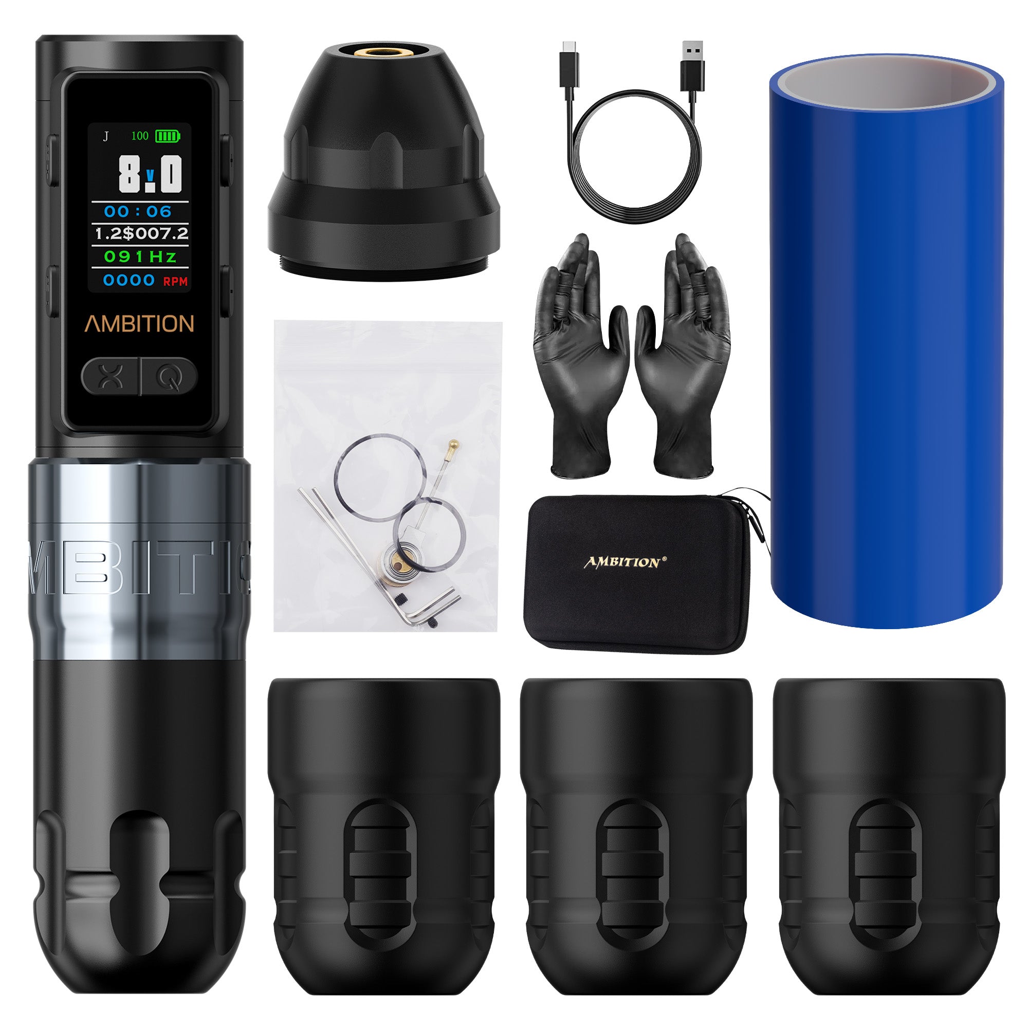 Ambition Soldier Max Wireless Tattoo Machine Pen