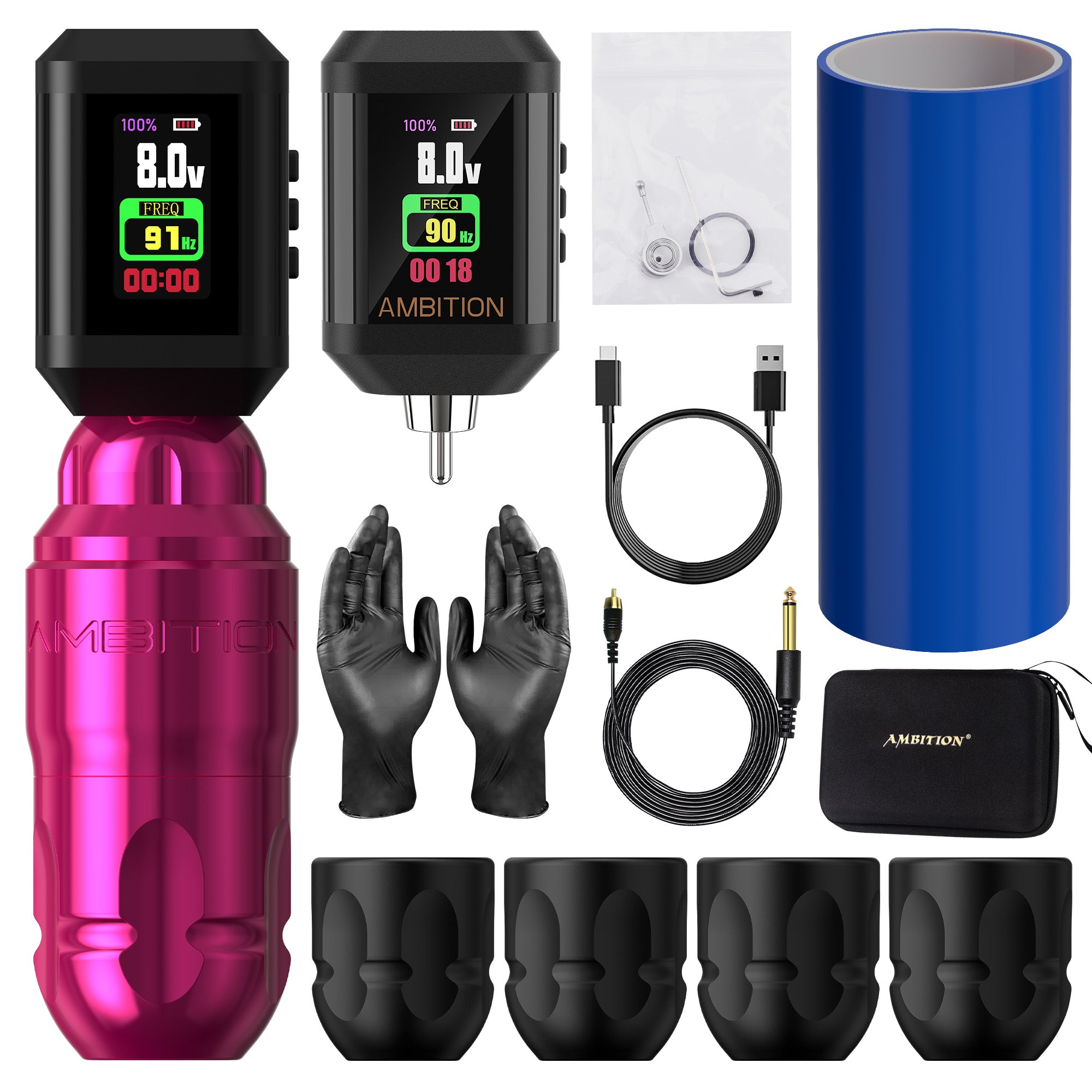 Ambition Lutin Wireless Tattoo Machine Short Pen Kit