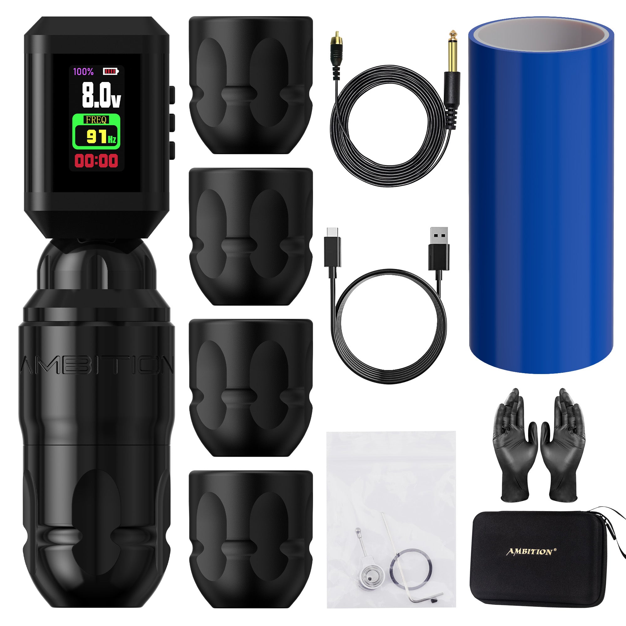 Ambition Lutin Wireless Tattoo Machine Short Pen Kit