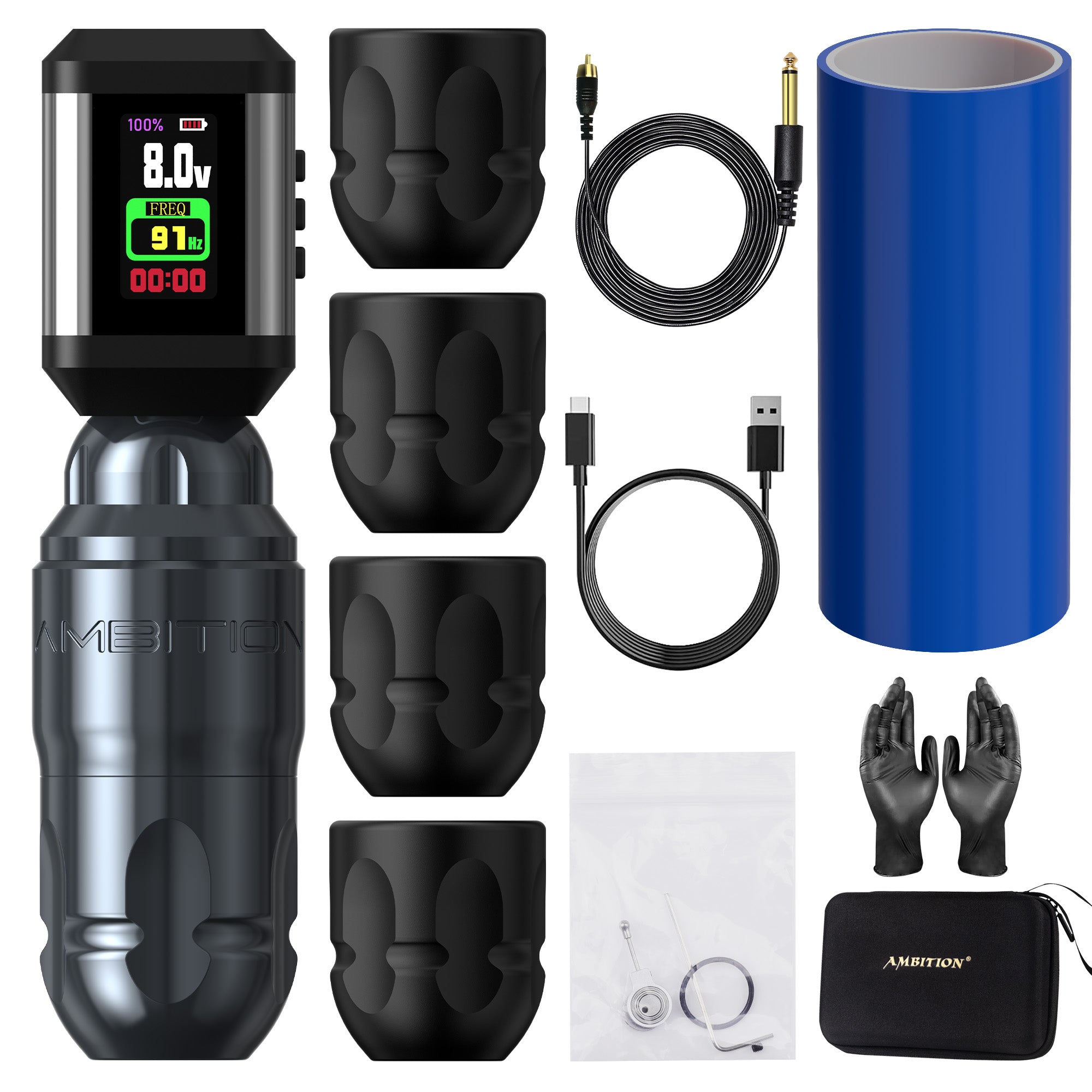 Ambition Lutin Wireless Tattoo Machine Short Pen Kit