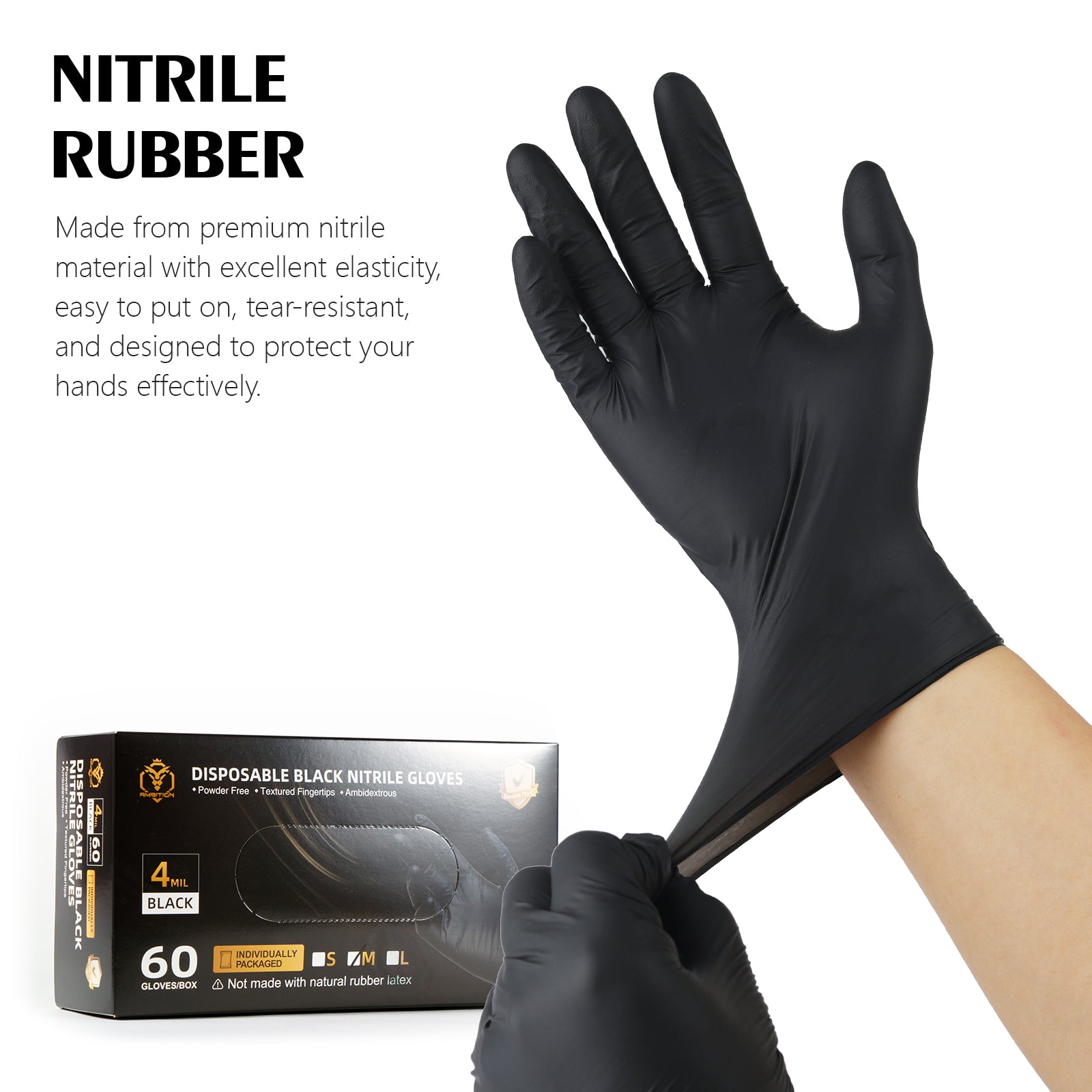 Ambition disposable gloves (60 pieces/box)