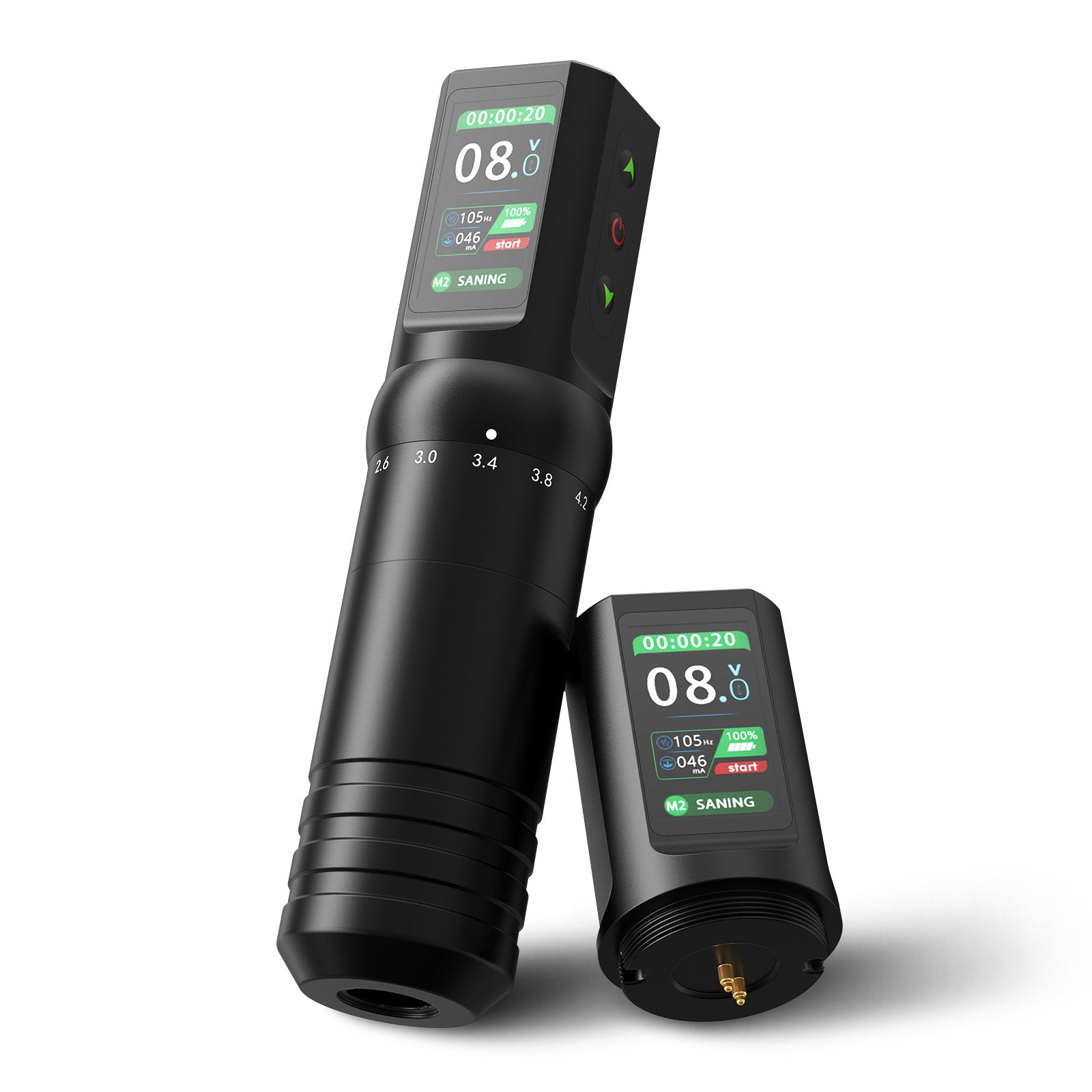 ambition c5 wireless tattoo pen machine with 7 strokes length 2.0mm-4.2mm