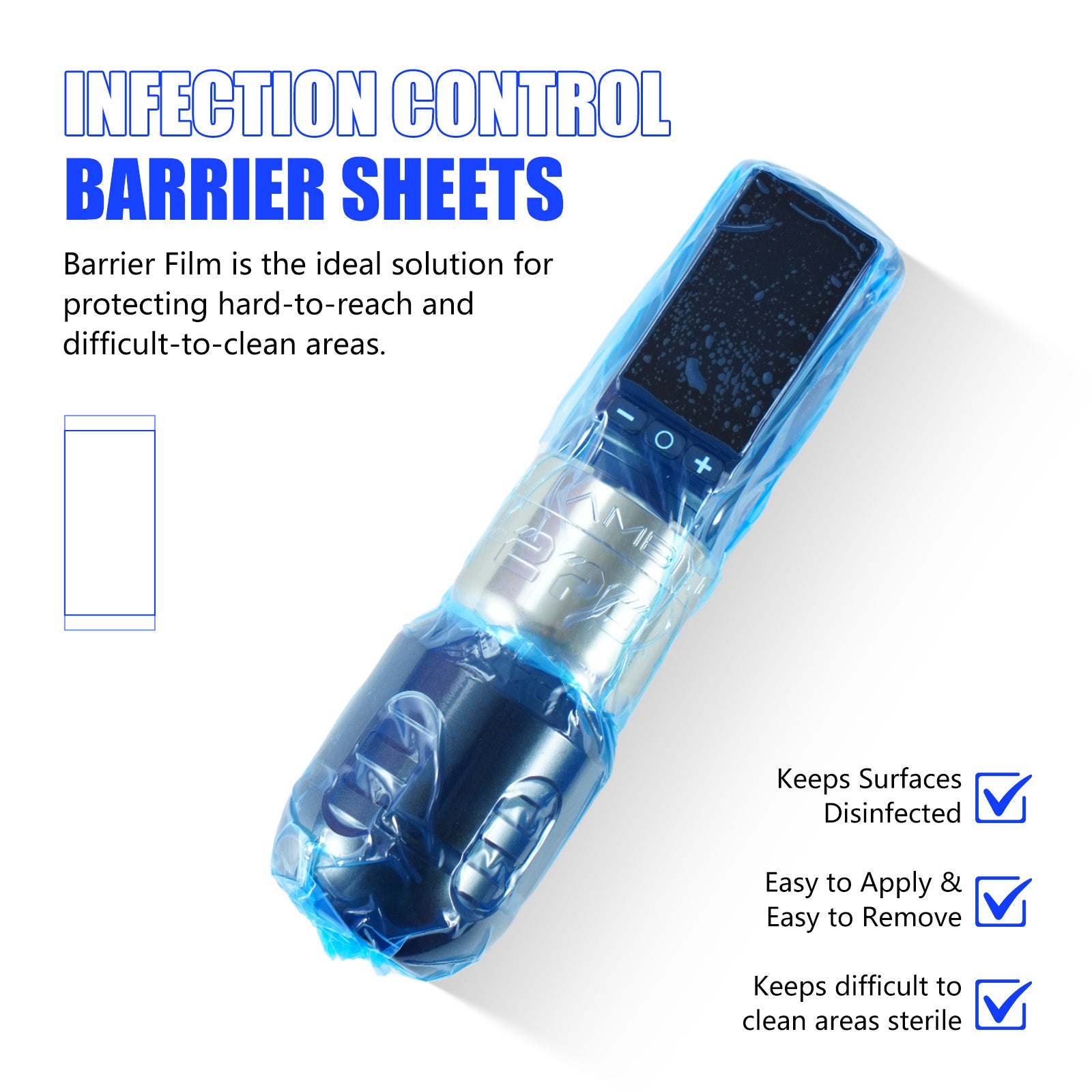 Ambition Protective Blue Film 10pcs — Stain-Resistant and Waterproof