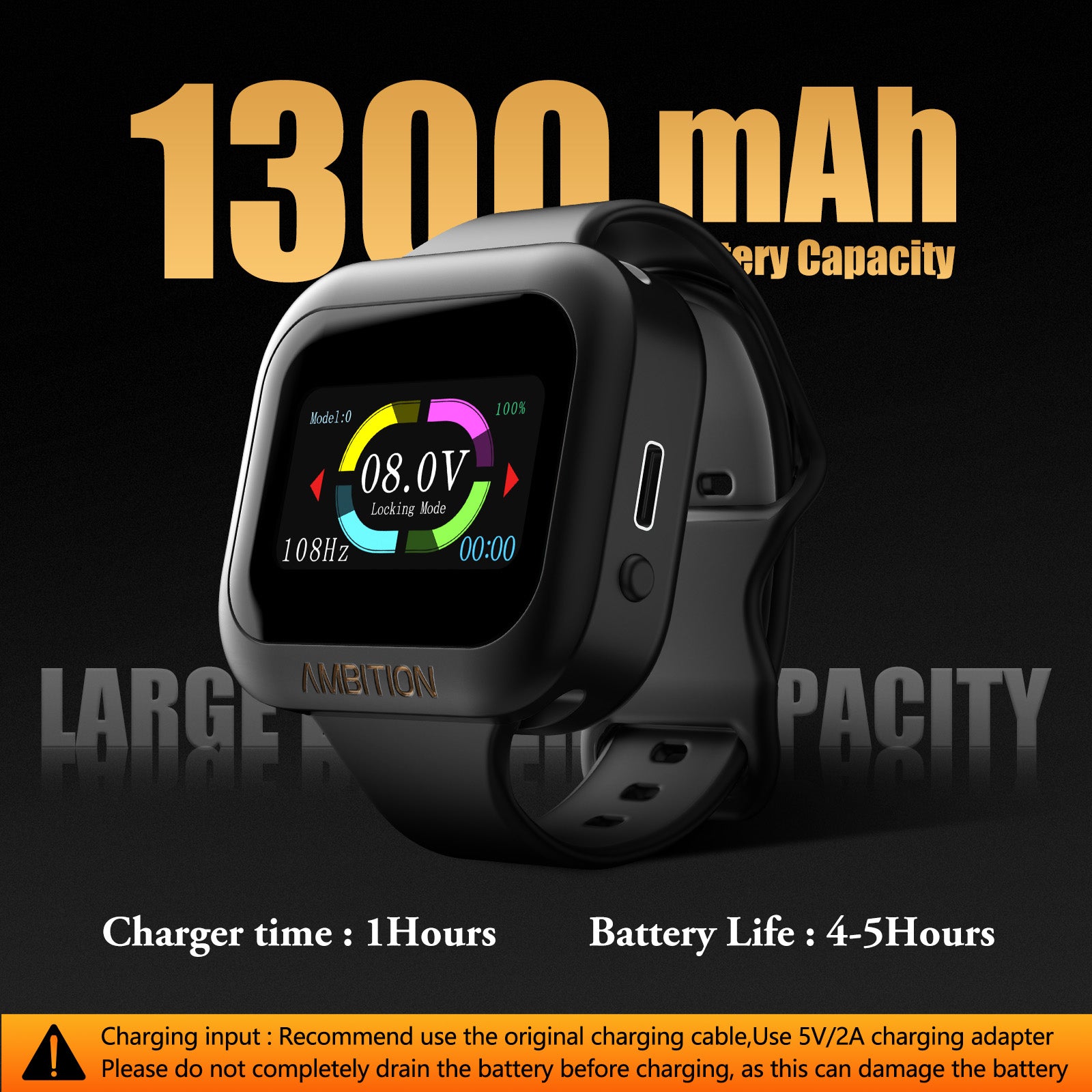 Ambition Rotary Tattoo Machine + S1 Plus Touch Screen Watch Power Supply