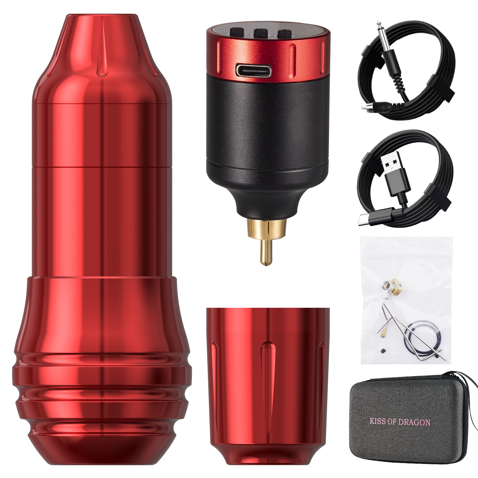 Ambition Rotary Wireless Tattoo Machine + RCA Watch-Style Power Supply