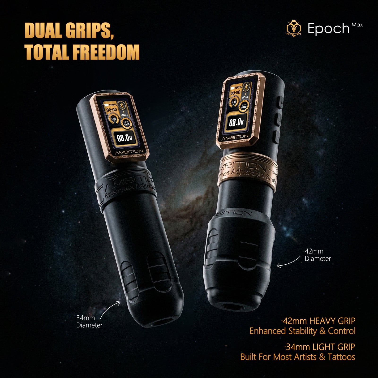 Ambition Epoch Max Wireless Tattoo Machine Kit