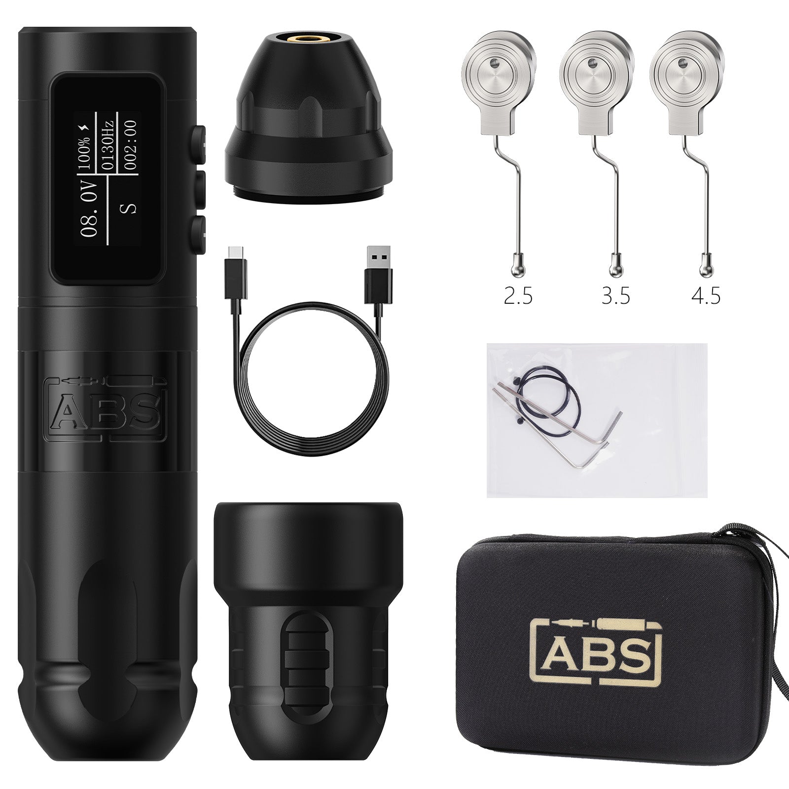 Ambition ABS Vibe Wireless Tattoo Machine Stroke 2.5-3.5-4.0-4.5mm