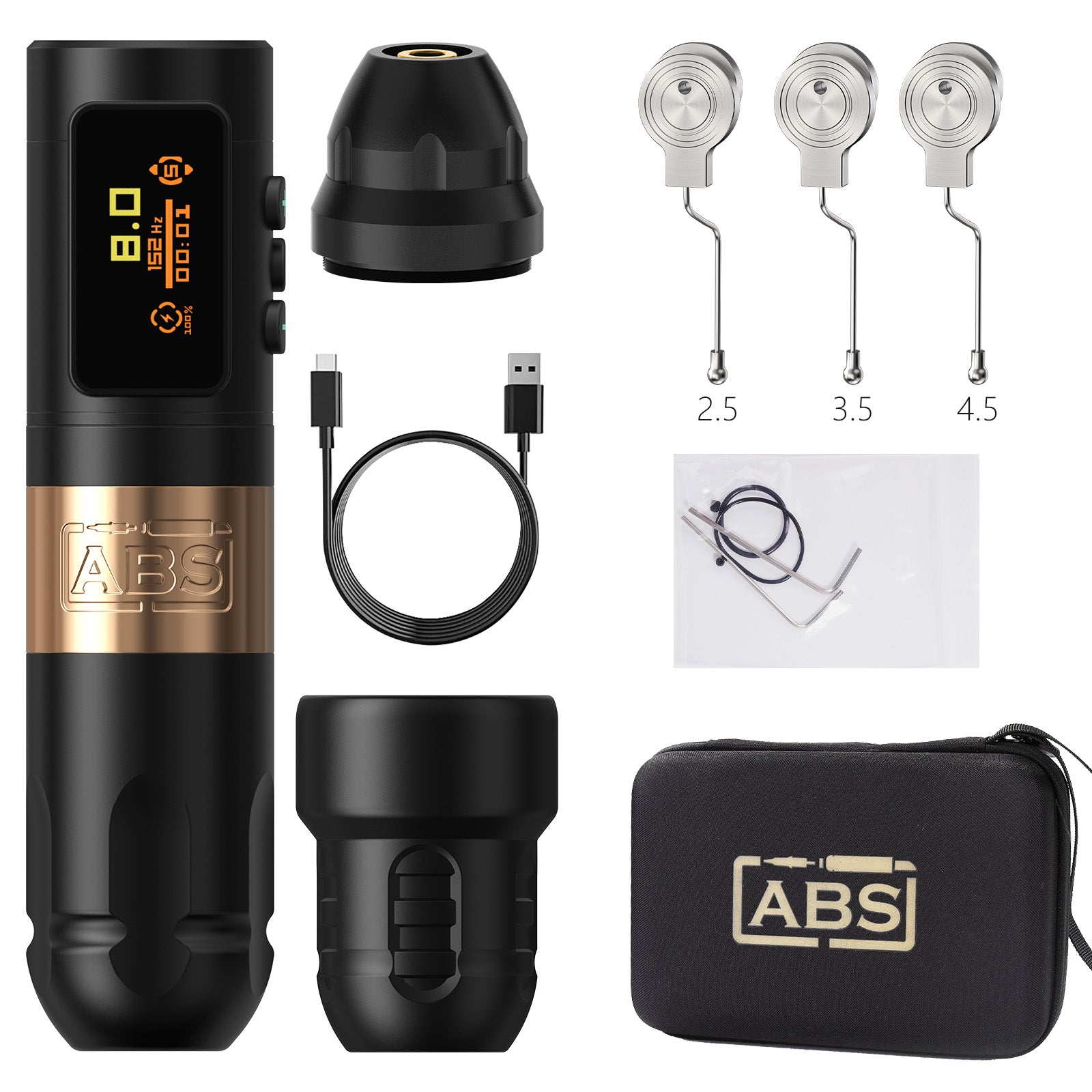 Ambition ABS Vibe Wireless Tattoo Machine Stroke 2.5-3.5-4.0-4.5mm