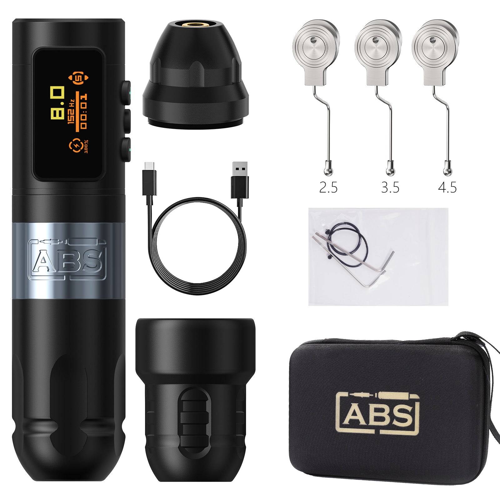 Ambition ABS Vibe Wireless Tattoo Machine Stroke 2.5-3.5-4.0-4.5mm