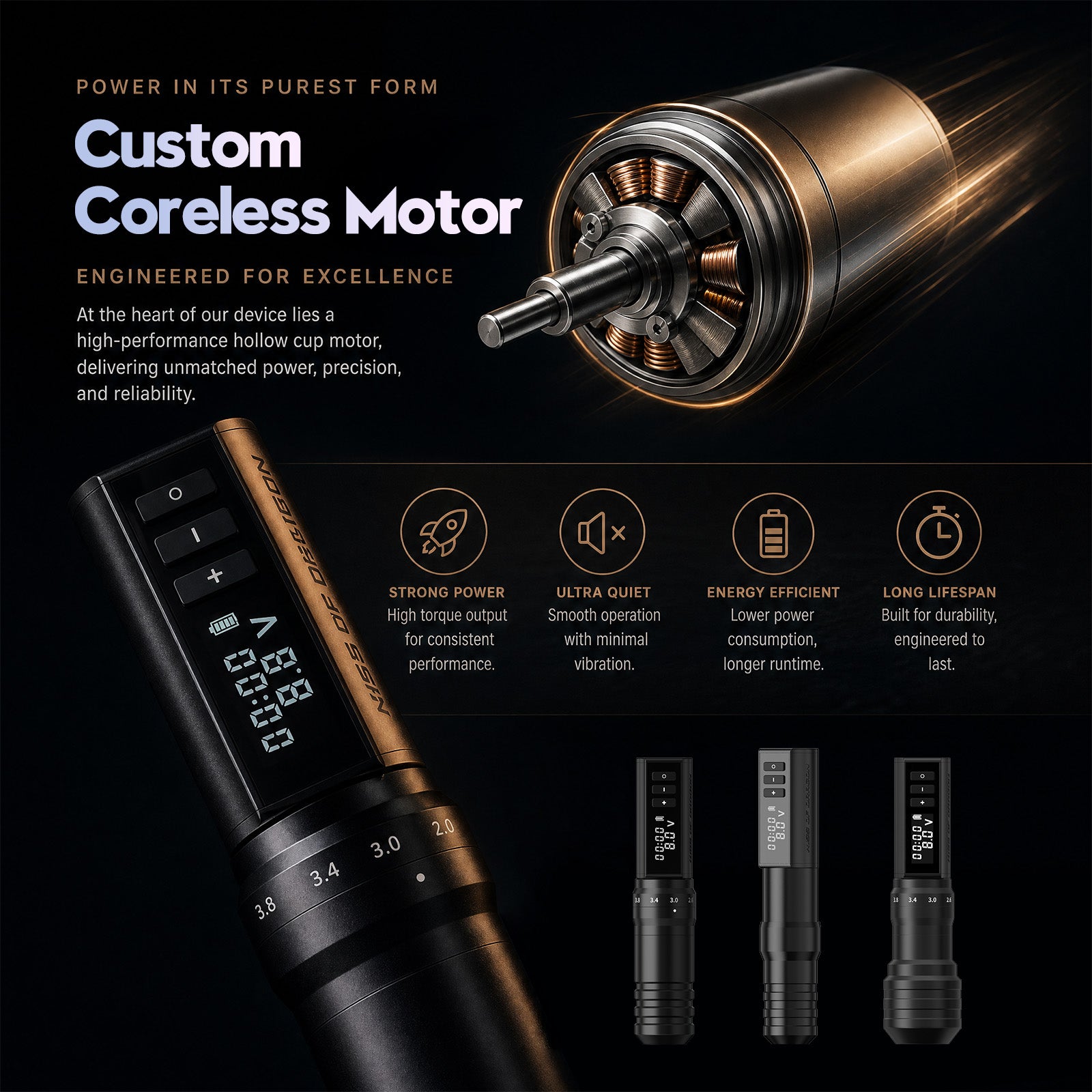 Ambition Hunter Max Wireless Tattoo Machine
