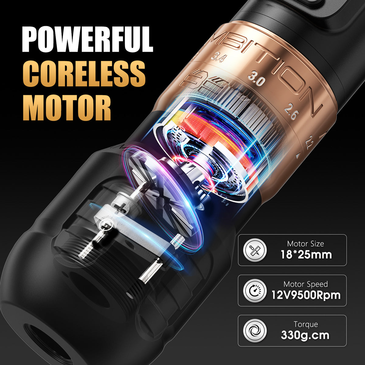 Ambition Seher Plus Wireless Tattoo Machine Kit