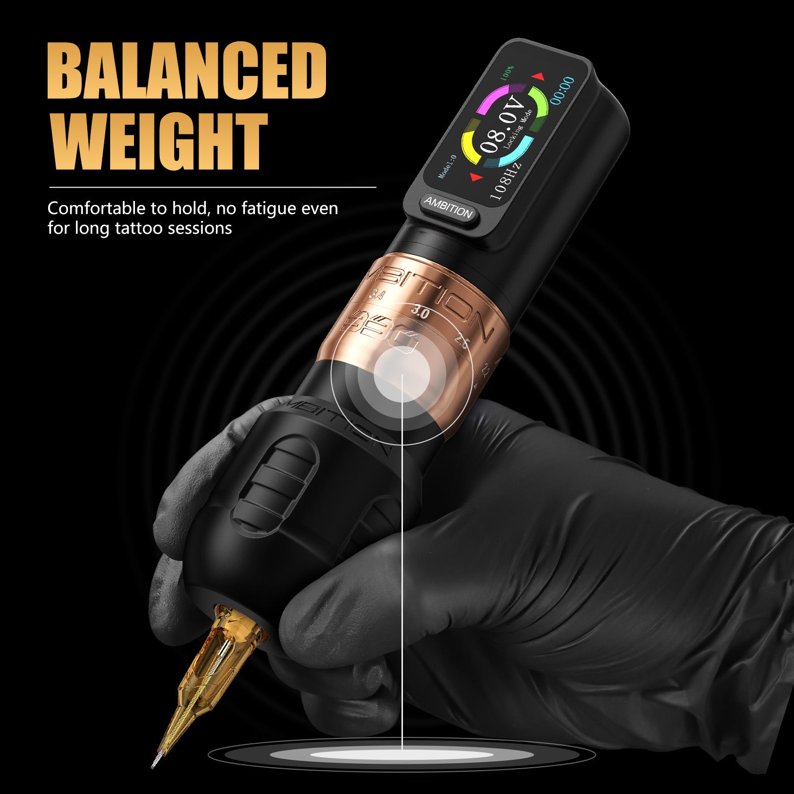 Ambition Seher Plus Adjustable Stroke Wireless Tattoo Machine