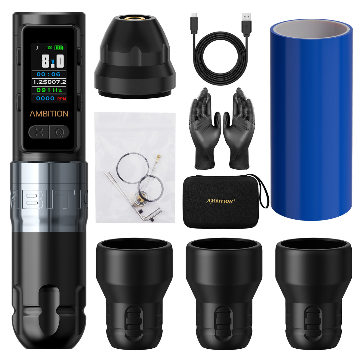 Ambition Soldier Max Wireless Tattoo Machine Pen