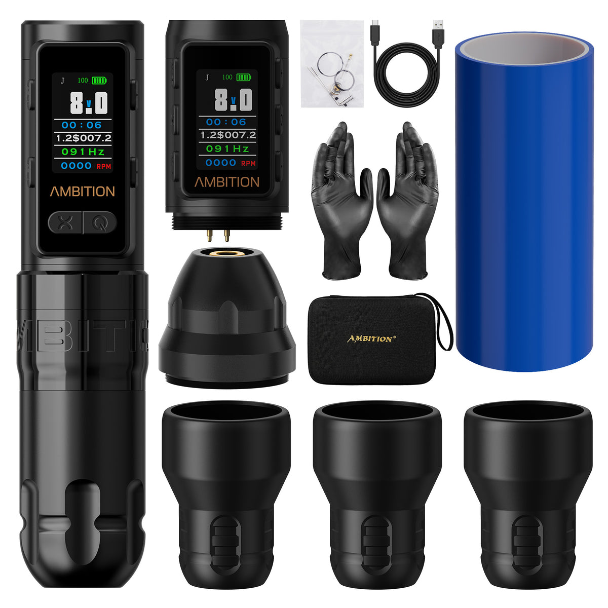 Ambition Soldier Max Wireless Tattoo Machine Pen