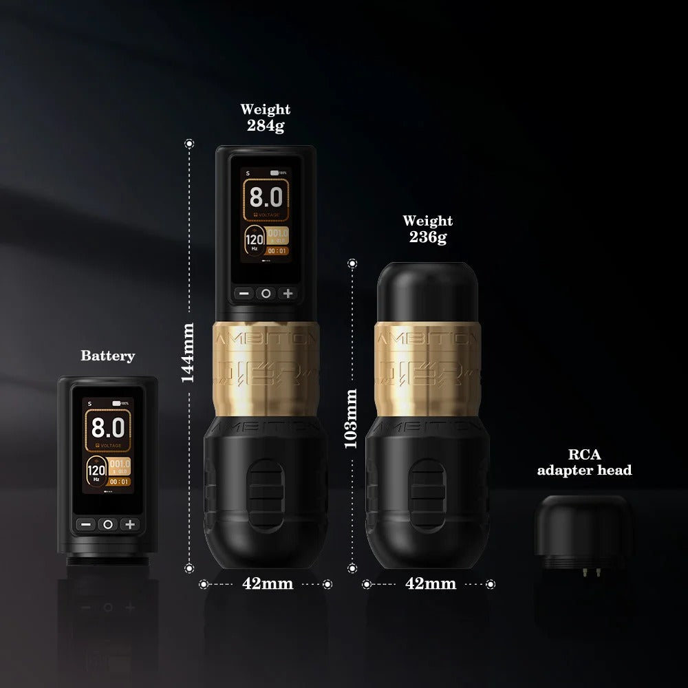 Ambition Soldier270 Wireless Tattoo Machine Kit